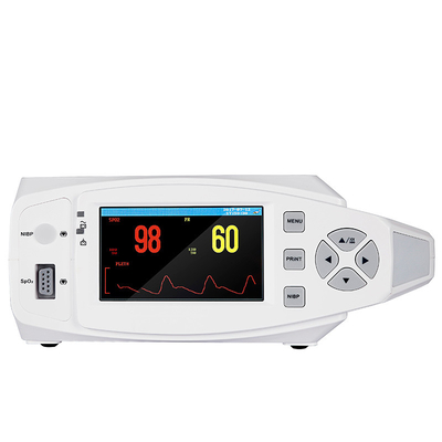 TFT 의학 다중 매개 변수 수의학 모니터 환자 모니터 가지고 다닐 수 있는 SpO2 ECG