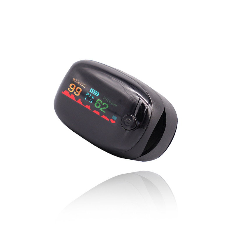 ISO 손가락 피 산소 분석계 집에 의학 진동 산소계 4 색 OLED 0.96 &quot;